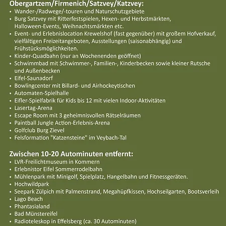 Klimatisierte Eifel-ferienwohnung 4pl2 Mechernich, Obergartzem, Satzvey - Nahe Krewelshof, Burg Satzvey & Phantasialand דירה